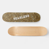 FEARLESS Gold Black Leopard Wild Animal Print Skateboard (Horizontal)