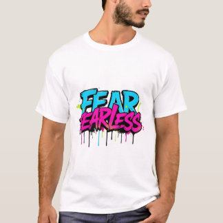 Fearless Graffiti T-Shirt - farbenfrohe Spray Pain