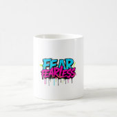 Fearless Graffiti T-Shirt - farbenfrohe Spray Pain Kaffeetasse (Mittel)