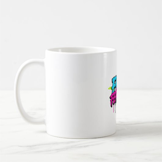 Fearless Graffiti T-Shirt - farbenfrohe Spray Pain Kaffeetasse (Links)