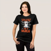 Fearless Halloween Nurse Tri-Blend Shirt (Vorderseite voll)