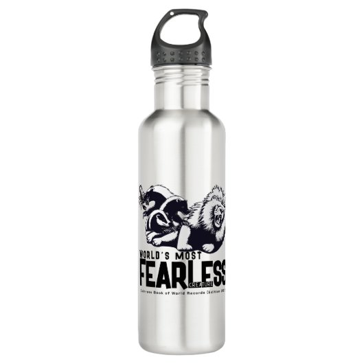 FEARLESS Honey Badger Edelstahlflasche (Vorderseite)