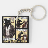 FEARLESS Honey Badger Fights a Hyena Schlüsselanhänger (Rückseite)