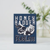 FEARLESS Honey Badger Postkarte (Stehend Vorderseite)