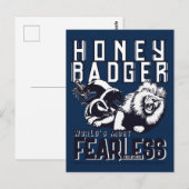 FEARLESS Honey Badger Postkarte (Vorne/Hinten)