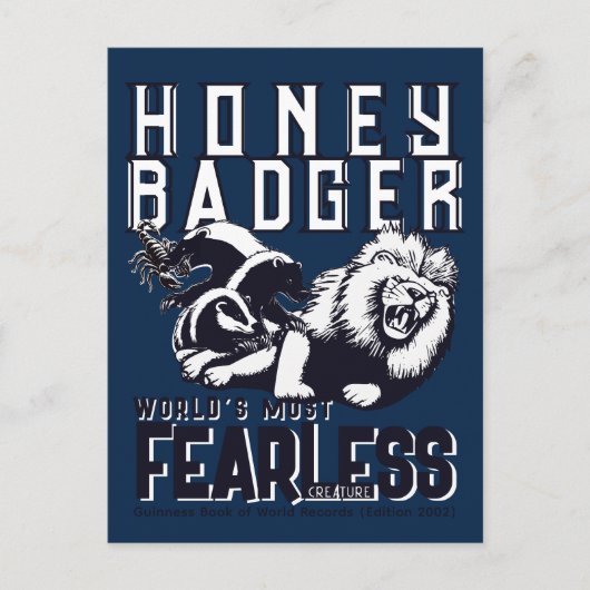 FEARLESS Honey Badger Postkarte (Vorderseite)