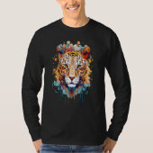 Fearless Jaguar Face Big Cat Lover Print Art Graph T-Shirt (Vorderseite)