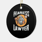 Fearless Lawyer Keramik Ornament (Links)