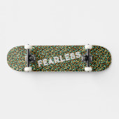 FEARLESS Light Green Leopard Wild Animal Print Skateboard (Horizontal)