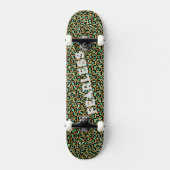 FEARLESS Light Green Leopard Wild Animal Print Skateboard (Vorderseite)
