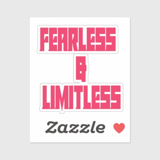 Fearless & Limitless Aufkleber (Blatt)