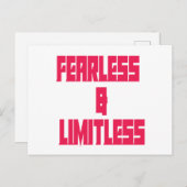 Fearless & Limitless Postkarte (Vorne/Hinten)
