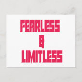 Fearless & Limitless Postkarte (Vorderseite)