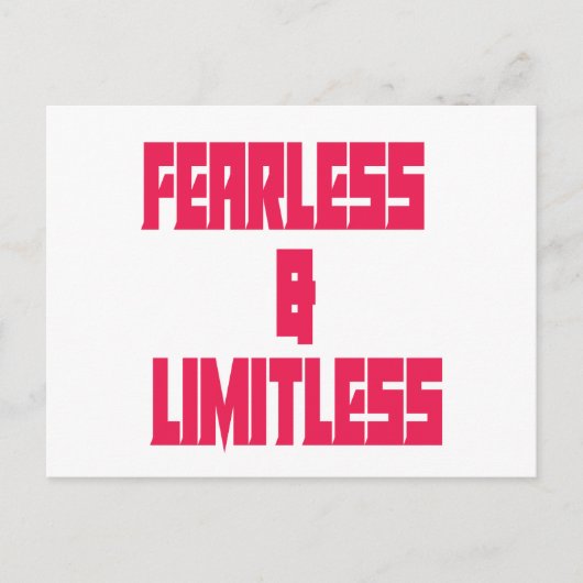 Fearless & Limitless Postkarte (Vorderseite)