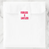 Fearless & Limitless Runder Aufkleber (Tasche)