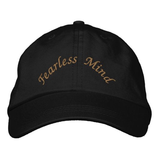 Fearless Mind Classic Black Motivational-Hat Style Bestickte Baseballkappe (Vorderseite)