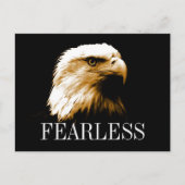 Fearless Motivierend Bald Eagle Postkarten (Vorderseite)