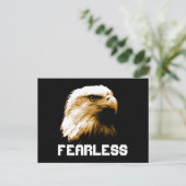 Fearless Motivierend Bald Eagle Postkarten (Stehend Vorderseite)