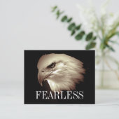Fearless Motivierend Bald Eagle Postkarten (Stehend Vorderseite)