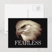 Fearless Motivierend Bald Eagle Postkarten (Vorne/Hinten)