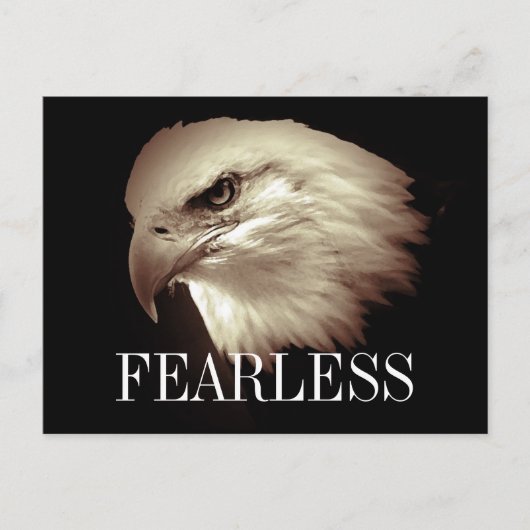 Fearless Motivierend Bald Eagle Postkarten (Vorderseite)