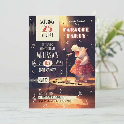 Fearless Pool Party Geburtstag Einladung (Stehend Vorderseite)