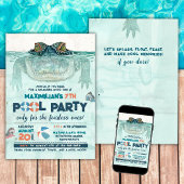 Fearless Pool Party Geburtstag Einladung