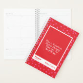 Fearless Red Floral Motivational Quote Planer (Anzeige)