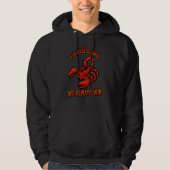 Fearless Scorpio Zodiac Sign | Bold Red Scorpion Hoodie (Vorderseite)