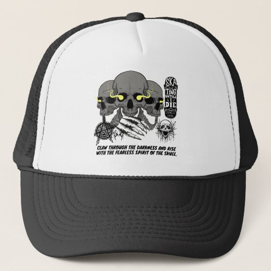 Fearless Skull Claw Trucker Hat - Gothic Dark Truckerkappe (Vorderseite)