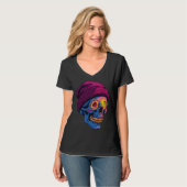 "Fearless Skull - Dark Face Graphic T-Shirt" T-Shirt (Vorderseite Vollansicht)