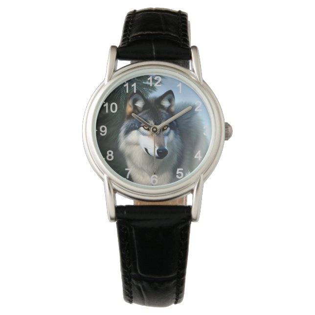 Fearless The Arctic Wolf, Armbanduhr (Vorderseite)