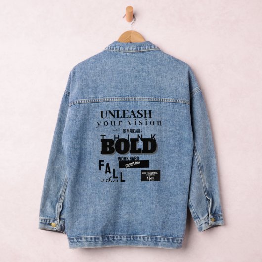 Fearless Threads – Bold, edgy, motivational Jeansjacke (Hangar)