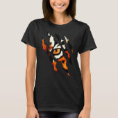 Fearless Tiger Cat Eye Claw Silhouette T-Shirt (Vorderseite)