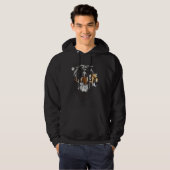 Fearless Tiger Eye Claw Tiger Face Tiger Head Vint Hoodie (Vorne ganz)