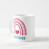 Fearless Viva Magenta Boho Rainbow Kaffeetasse (Vorderseite Links)