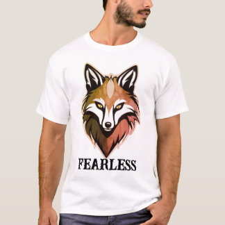 Fearless Wolf Slogan T - Shirt - Freefit Classic C