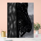 Fearlessly Watching – Hand-Drawn Wolf Acrylschild (Hochzeit)