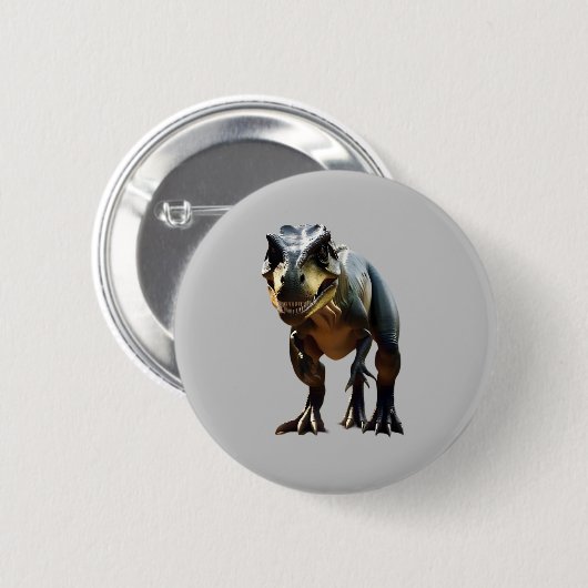 **"Fearsome Grin: The Smirking T-Rex"*** Button (Vorne & Hinten)