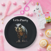 **"Fearsome Grin: The Smirking T-Rex"*** Pappteller (Party)