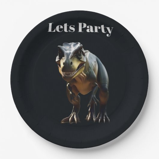 **"Fearsome Grin: The Smirking T-Rex"*** Pappteller (Vorderseite)