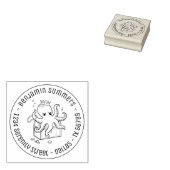 Fearsome Octopus Guarding Schatzanschrift Gummistempel (Stempel)