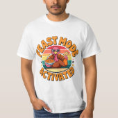 Feast Mode Activated Funny Turkey T-shirt Design (Vorderseite)