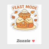 Feast Mode � Cute Autumn Comfort Food Plate Boxy T Aufkleber (Blatt)