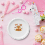 Feast Mode � Cute Autumn Comfort Food Plate Boxy T Pappteller (Party)