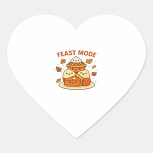 Feast Mode � Cute Herbst-Comfort-Food-Platte Boxy Herz-Aufkleber