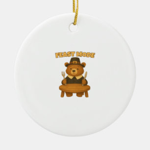Feast Mode � Cute Herbst-Comfort-Food-Platte Boxy Keramik Ornament