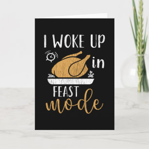 Feast Mode On Family Kids Matching Thanksgiving Karte