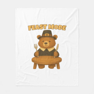Feast Mode Thanksgiving Truthahn - Süßer Pilgervog Fleecedecke