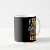 Feast Mode Turkey Football Thanksgiving Funny Vint Kaffeetasse (VorderseiteRechts)